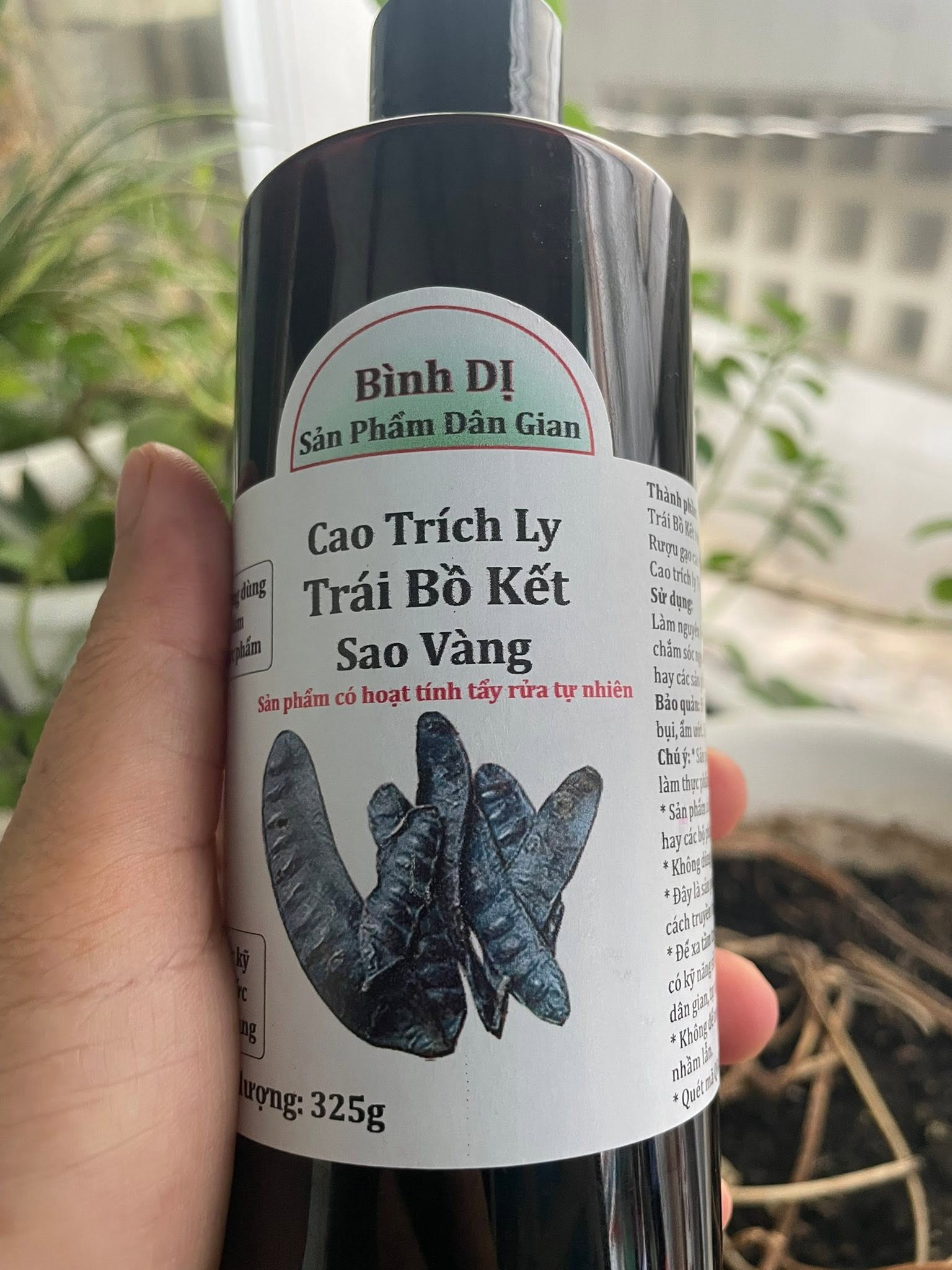 Trích Ly Bồ Kết Sao Vàng 325g